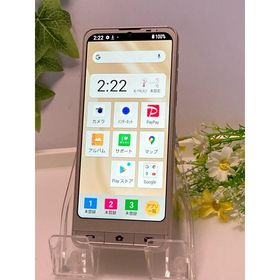 （バッテリー80％以上 良好品 ）A201SH シンプルスマホ6 シャンパンゴールド 中古 SIMフリー SIMロック解除済 A9975