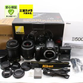 【極上品】 Nikon D5000 ダブルズームキット 18-55mm + 55-200mm デジタル一眼レフカメラ #101VV07104