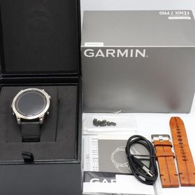 【ボーナスストア+5％】GARMIN fenix 7 Pro Sapphire Dual Power 010-02777-82 Ti Carbon Gray/Chestnut Leather Band