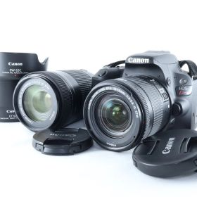 【良品】《 ショット数 15588回》Canon デジタル一眼レフカメラ EOS Kiss X9 ブラック ダブルズームキット EF-S18-55mm/EF-S55-250mm付属