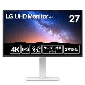 LG Electronics Japan 27インチ 4Kワイド液晶ディスプレイ(3840x2160/IPS) 27US550-W（直送品）