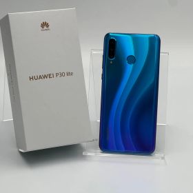 【箱付き中古B】HUAWEI P30 lite MAR-LX2J ピーコックブルー SIMフリー 白ロム