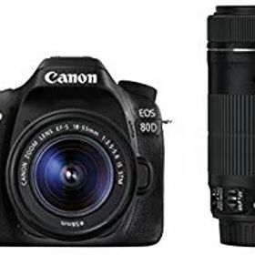 【中古】【非常に良い】Canon デジタル一眼レフカメラ EOS 80D ダブルズームキット EF-S18-55 IS STM/EF-S55-250 IS STM付属 EOS80D-WKIT