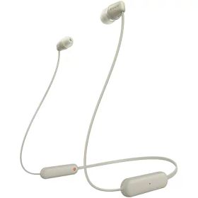ソニー ワイヤレスイヤホン WI-C100:Bluetooth対応/25時間スタミナ/IPX4防滴/DSEE搭載 ベージュ WI-C100 CZ 小