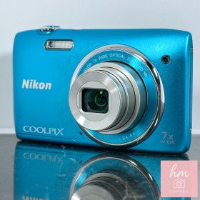 【美品】Nikon COOLPIX S3500 オリエンタルブルー コンパクトデジタルカメラ 2005万画素 CCD 光学7倍ズーム ニコン クールピクス