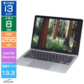 【エントリーでポイント5倍】 【Cランク 訳あり】中古 Apple MacBook Air 13インチ 2020 A2179 macOS Sequoia スペースグレイ Core i3 1.1GHz メモリ8GB SSD 256GB PCIe マックブックエア ノートパソコン
