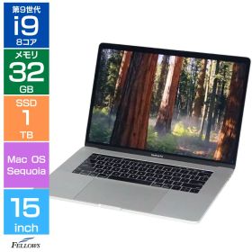【エントリーでポイント10倍】 【Cランク 訳あり】中古 Apple MacBook Pro 15.4インチ 2019 A1990 macOS Sequoia シルバー Core i9 2.4GHz メモリ32GB SSD 1TB NVMe USキー配列 Radeon Pro Vega20 マックブックプロ ノートパソコン