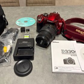 Nikon D3300 レンズキット レッド WU-1a＆SDカード＆バッグ付き