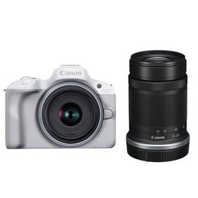 CANON デジタル一眼 ミラーレス カメラ EOS R50 ダブルズームキット ホワイト 2710070125319【代引き支払い不可】【北海道・沖縄・離島は送料別途】-FC-