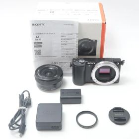 ソニー SONY α5000 パワーズームレンズキット ブラック ILCE-5000L-B[並品]