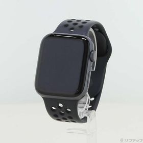 〔中古〕Apple(アップル) Apple Watch Series 4 Nike+ GPS 44mm スペースグレイアルミニウムケース アンスラサイト／ブラックNikeスポーツバンド〔258-ud〕