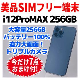 美品 SIMフリー iPhone12ProMAX 256GB 1706 新品電池