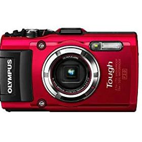【中古】【非常に良い】OLYMPUS デジタルカメラ STYLUS TG-3 Tough レッド 1600万画素CMOS F2.0 15m防水 100kgf耐荷重 GPS+電子コンパス&内蔵Wi-Fi TG-3 RED 9jupf8b