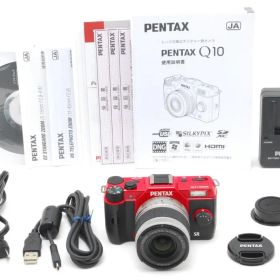 極美品 PENTAX Q10 レッド レンズキット デジタルカメラ #490