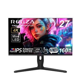 REGZA RM-G278R 27V型 4K 量子ドット液晶モニター Fast IPSパネル採用 160Hz 1ms(GTG) AdaptiveSync対応 VESA DisplayHDR 400 ブラック