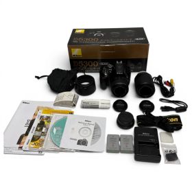 ● ニコン Nikon D5300 ダブルズームキット2 D5300WZ2 ブラック デジタル一眼レフ Wi-Fi 1400-5033