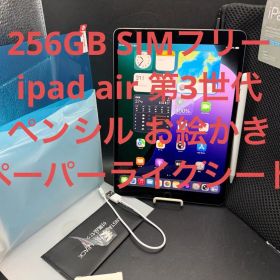 256GBSIMフリー ipad air 第3世代ペンシルお絵かきペーパーライク
