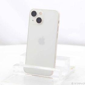 〔中古〕Apple(アップル) iPhone13 mini 128GB スターライト MLJE3J／A SIMフリー 〔ネットワーク利用制限▲〕〔258-ud〕