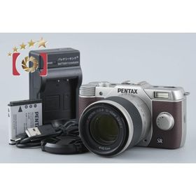 【中古】PENTAX ペンタックス Q10 シルバーブラウン + SMC 15-45mm f/2.8 ED IF 06 TELEPHOTO ZOOM シャッター回数僅少