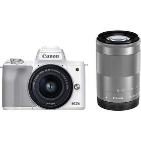 CANON デジタル一眼カメラ EOS Kiss M2 ダブルズームキット [ホワイト]