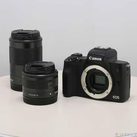 〔中古〕Canon(キヤノン) EOS Kiss M2 ダブルズームキット ブラック〔295-ud〕