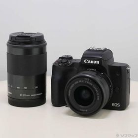 〔中古〕Canon(キヤノン) EOS Kiss M2 ダブルズームキット ブラック〔295-ud〕