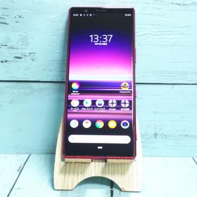 au Xperia5 SOV41 レッド 本体 白ロム SIMロック解除済み SIMフリー 397921