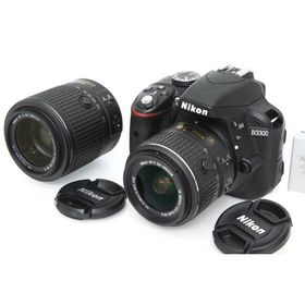 【全額返金保証】良品｜ニコン D3300 ダブルズームキット [ブラック]（センサー清掃済み） CA01-R6536-3U1A
