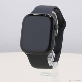 〔中古〕Apple(アップル) Apple Watch Series 10 GPS 46mm ジェットブラックアルミニウムケース ブラックスポーツバンド〔262-ud〕
