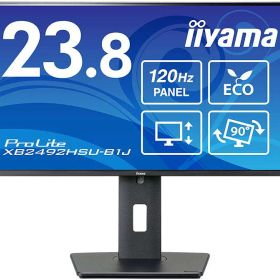 iiyama 飯山 フルHD対応 23.8型液晶ディスプレイ/HDMI、DP/スピーカー/IPS/昇降/回転/角度調整/3年保証 XB2492HSU-B1J