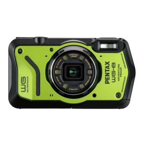 【中古】ペンタックス PENTAX WG-8 グリーン 本格アウトドアカメラ 【本格20m 防水】 2000万画素 【広角28mm 光学5倍ズーム】 【6灯の多機能リングライト搭載】 【工事・現場で活躍 / 「CALSモード」搭載】