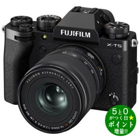 ◆最大3000円CP＋P3倍！！8/15◆富士フイルム カメラ ミラーレス一眼カメラ 日英2言語設定モデル X-T5 XF16-50mmレンズキット ブラック FUJIFILM【転送不可】