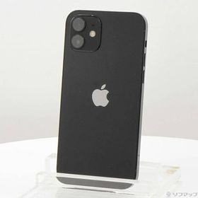〔中古〕Apple(アップル) iPhone12 64GB ブラック MGHN3J／A SIMフリー〔352-ud〕