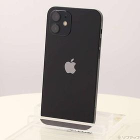 〔中古〕Apple(アップル) iPhone12 64GB ブラック MGHN3J／A SIMフリー〔247-ud〕