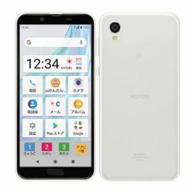 【SIMロック解除済】au AQUOS sense2 かんたん SHV43 Clear White SHARP 当社3ヶ月間保証 中古 イオシス