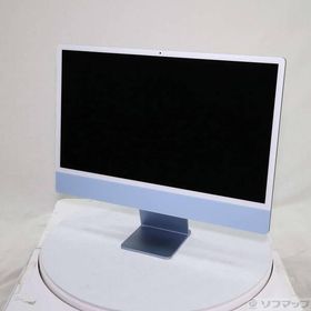〔中古〕Apple(アップル) iMac 24-inch Mid-2021 MGPK3J／A Apple M1 8コアCPU_8コアGPU 8GB SSD256GB ブルー 〔13.7 Ventura〕〔258-ud〕