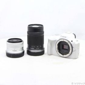 〔中古〕Canon(キヤノン) EOS R50 ダブルズームキット ホワイト〔348-ud〕