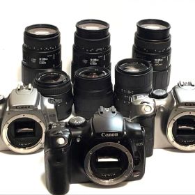 カメラ3台 レンズ6本セット Canon EOS Kiss Digital N他