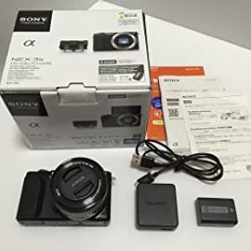 【中古】【39shop】SONY★ミラーレス一眼 NEX-3N パワーズームレンズキット E PZ 16-50mm F3.5-5.6 OSS付属 ブラック NEX-3NL B（良い）