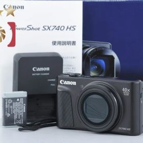 【中古】Canon キヤノン PowerShot SX740 HS ブラック コンパクトデジタルカメラ 元箱付き