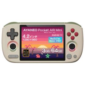 【新品】AYANEO Pocket AIR Mini Androidゲーム機 Helio G90T/3GB/64GB/4.2型 4:3/Android 11 レトロパワー 国内正規版 Wi-Fiモデル aypam-364lp