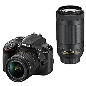 【中古】Nikon デジタル一眼レフカメラ D3400 ダブルズームキット ブラック D3400WZBK