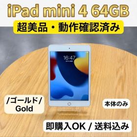 【ジャンク品】iPadmini4 64GBC SIMフリー ゴールド 付属品完備