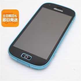 美品 F-03K らくらくスマートフォン me ブルー スマホ 即日発送 白ロム 中古 DoCoMo 富士通 あすつく 土日祝発送OK