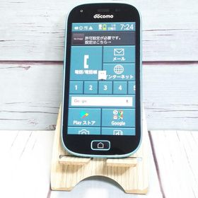 docomo 富士通 F-03K らくらくスマートフォン me blue ブルー 本体 白ロム SIMロック解除済み SIMフリー 536384