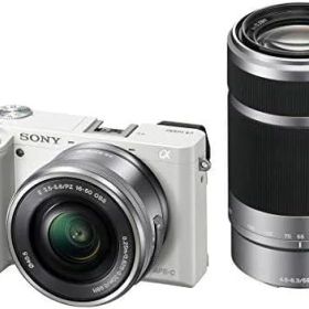 【中古】ソニー ミラーレス一眼 α6000 ダブルズームレンズキット E PZ 16-50mm F3.5-5.6 OSS + E 55-210mm F4.5-6.3 OSS ホワイト ILCE-6000Y W当店保証30日間 人気モデル 高画質 売れ筋