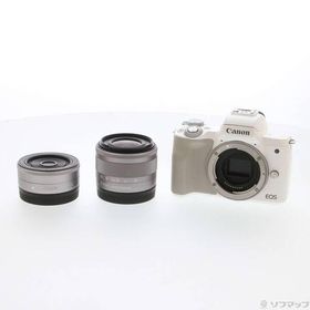 〔中古〕Canon(キヤノン) EOS Kiss M ダブルレンズキット ホワイト〔198-ud〕