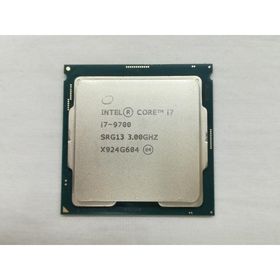 【中古】Intel Core i7-9700 (3GHz/TB:4.7GHz/SRG13/R0) bulk LGA1151/8C/8T/L3 12M/UHD630/TDP65W【日本橋3】保証期間１週間