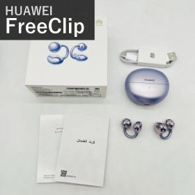 HUAWEI ファーウェイ FreeClip T0017 パープル ワイヤレスイヤホン Bluetooth オープンイヤー イヤーカフ型 耳を塞がない 通話ノイズリダクション IP54防塵防滴 最大36時間再生 マルチポイント接続 並行輸入品