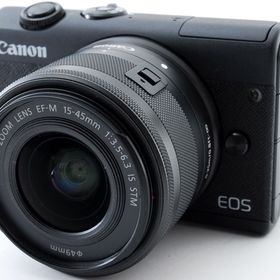 キヤノン ミラーレス CANON EOS M200 レンズキット ブラック 中古 Wi-Fi ＆Bluetooth搭載 新品SDカード付き 届いてすぐに使える
